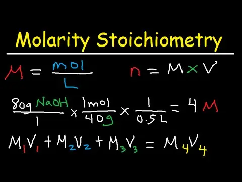 Molarity Dilution Problems Solution Stoichiometry Grams, Moles, Liters Volume Calculations Chemistry thumbnail