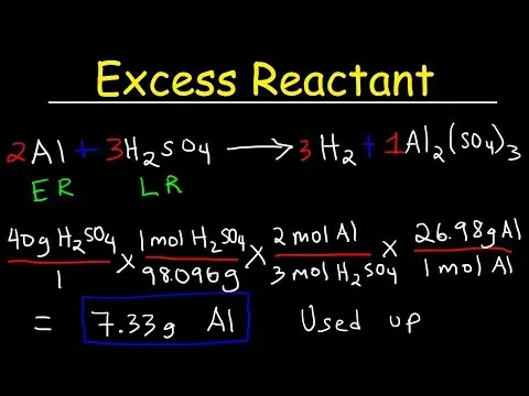 How To Find The Amount of Excess Reactant That Is Left Over - Chemistry thumbnail